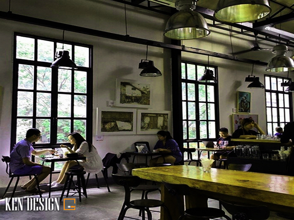 thiết kế quán cafe văn phòng đẹp the workshop